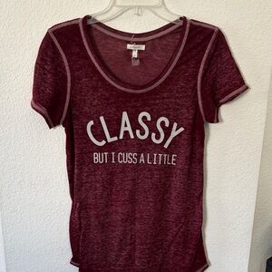 Maurices Maroon Classy Graphic Tee